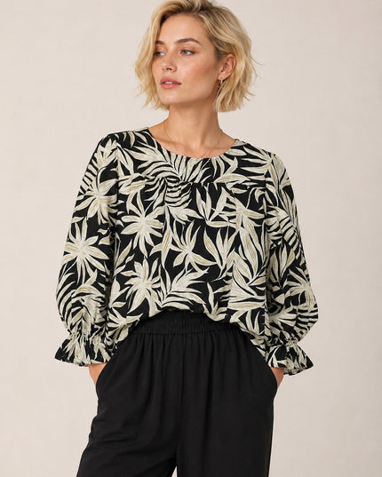 Ziro - Golden Palm Blouse