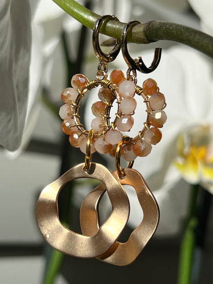 Rose Gold Champaigne Hoops