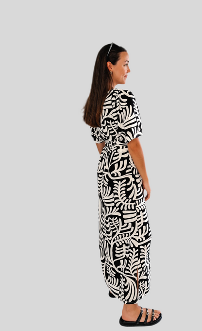 Leah Geometric Maxi Dress