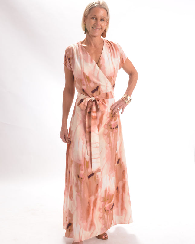 Eve Wrap Dress - Dusty Rose