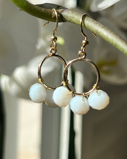 Bohemian White Earrings