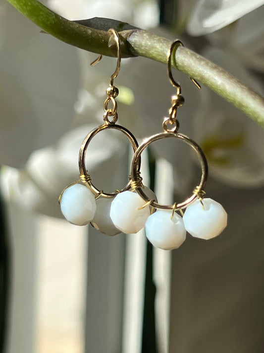 Bohemian White Earrings