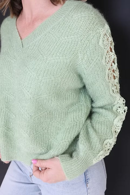 Lime Lace Knit