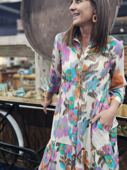 Linda Warp Floral Dress