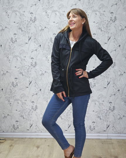 Anika Mini Hoodie - Soft Shell Black