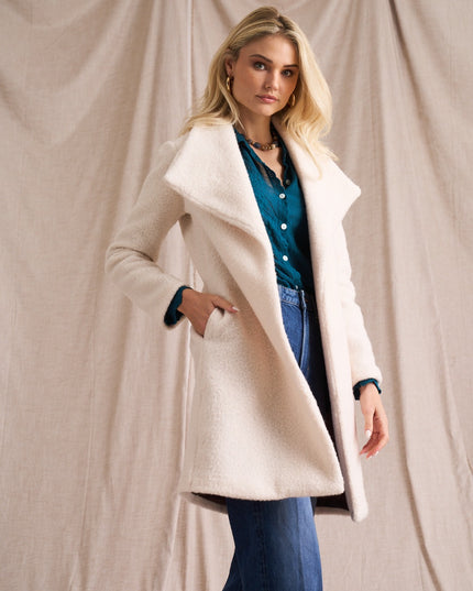 Boiled Wool Coat - Ivory