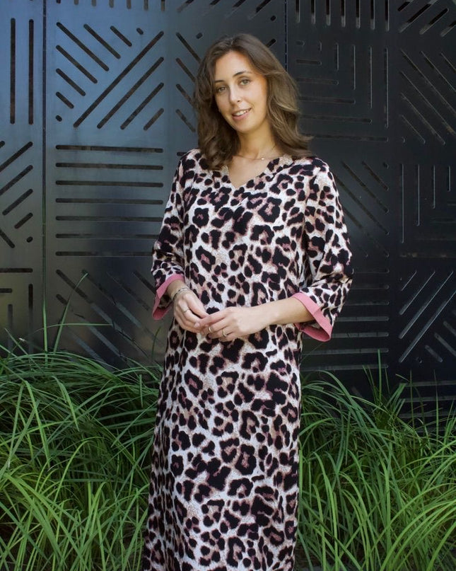 Animal Print Shirt Dress