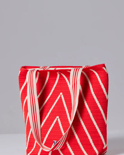 Woven Handbag Crimson