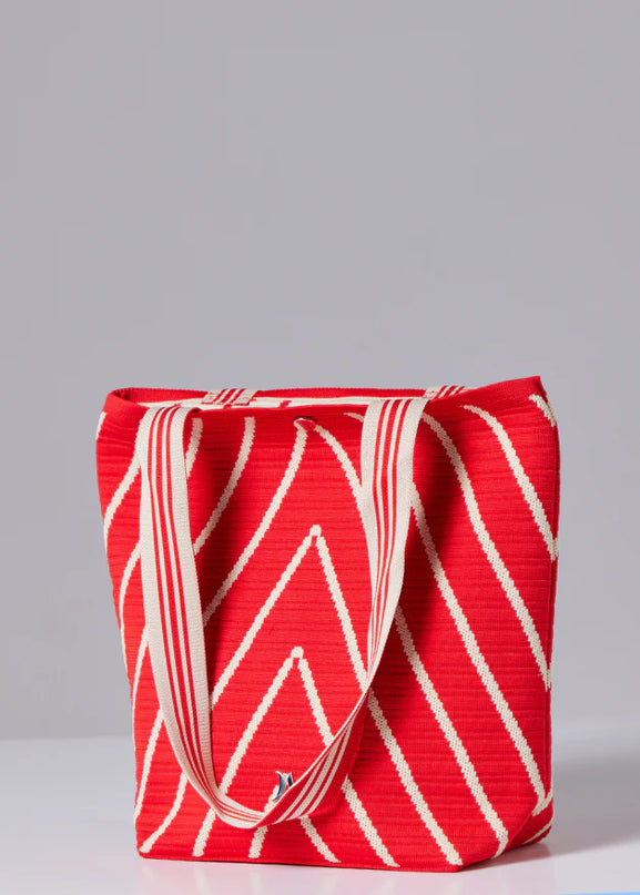 Woven Handbag Crimson