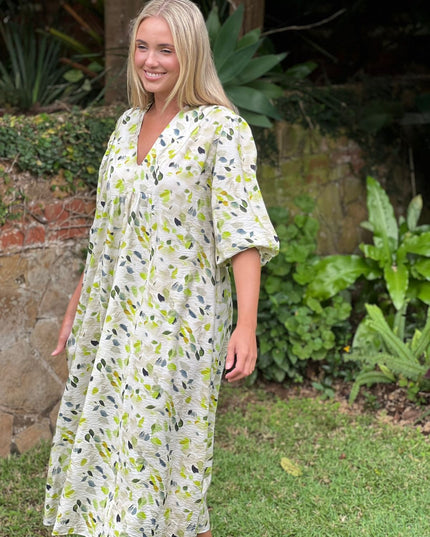 Lisa in Bloom - Green Floral