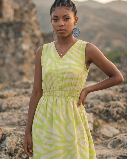 Lime Green Midi Dress