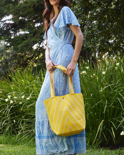 Woven Handbag Yellow