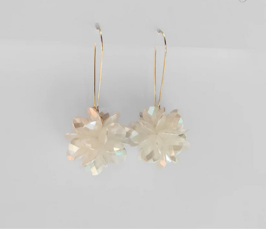Pearl Petal Hanging Earrings
