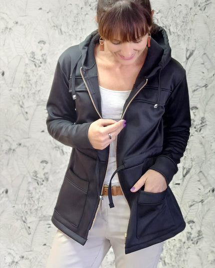 Anika Mini Hoodie - Soft Shell Black