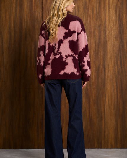Merlot and Rose Lux Wool Knit
