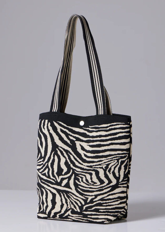 Woven Handbag Zebra