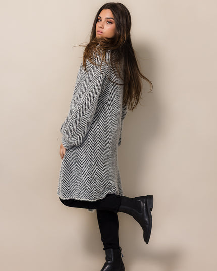 Textured Graphite Cardigan