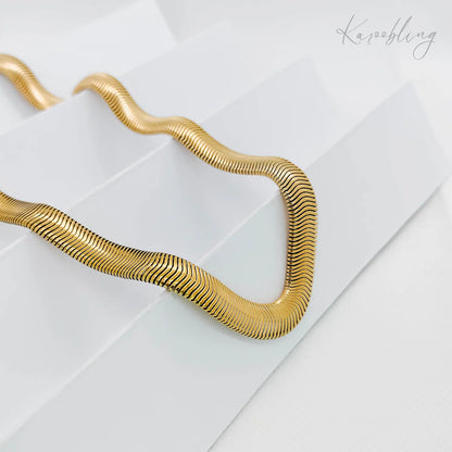 18K Gold Plated Snake Chain Necklace