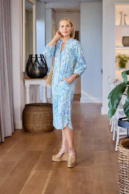 Anna Aromatic Sage Dress