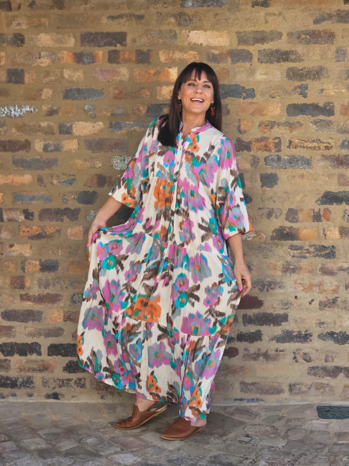 Sally Maxi Warp Floral Dress
