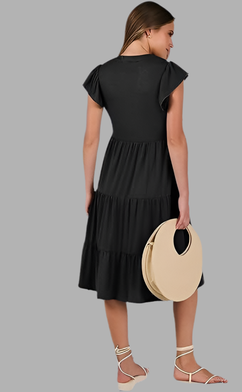 Lotus Classic Black Dress