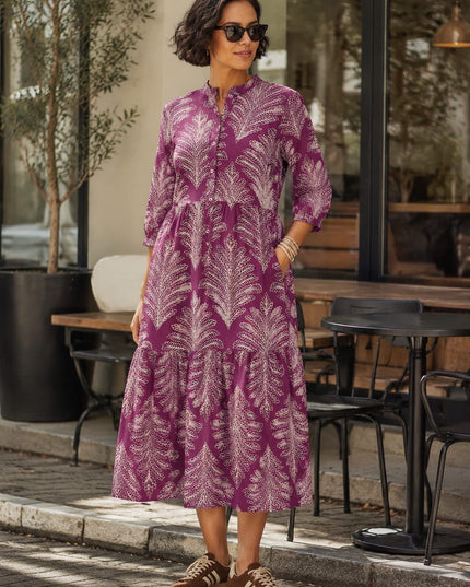 Gianni Dress Berry Palm