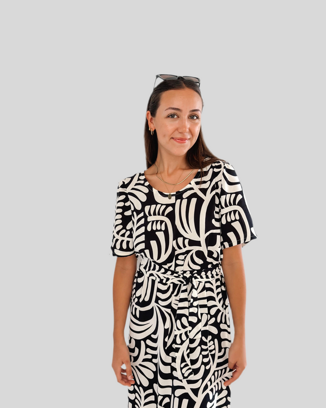 Leah Geometric Maxi Dress