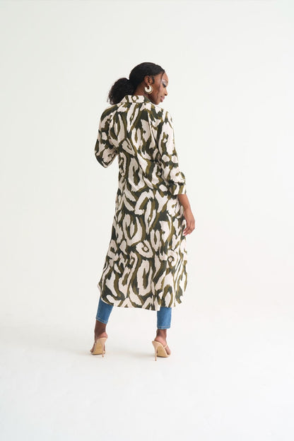 Misty Shirt Dress - Olive