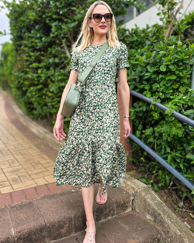 Florence Leopard Meadow Dress