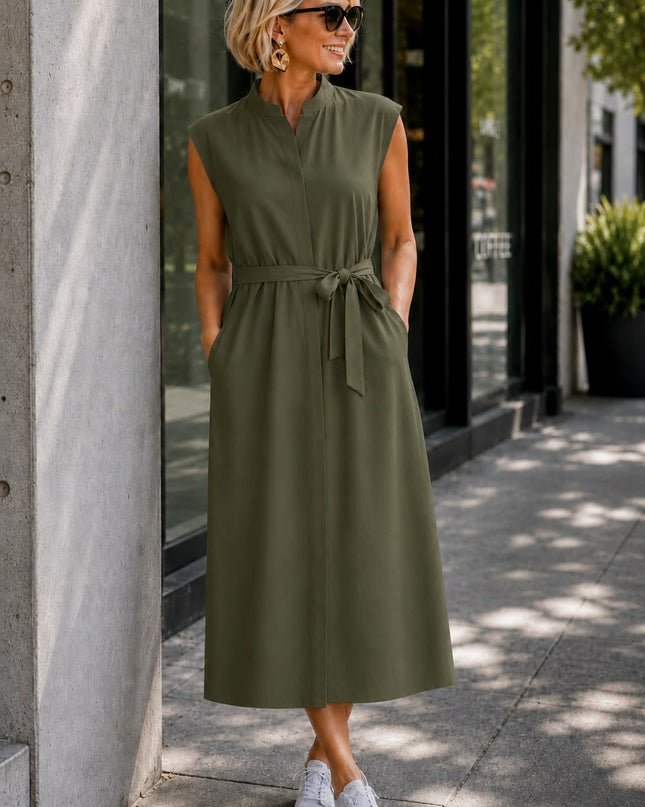 Adeline Olive Dress