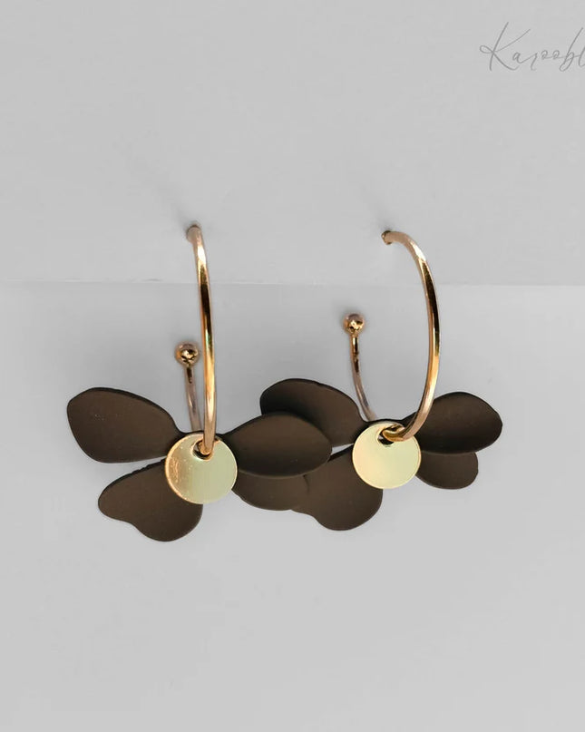 Aurora Blossom Gold Hoop Earrings