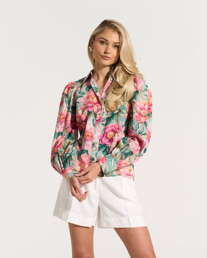 Bellow Shirt Pink Daisy