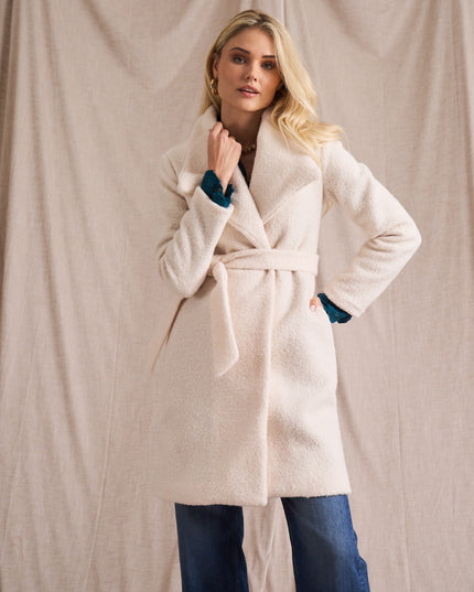 Boiled Wool Coat - Ivory