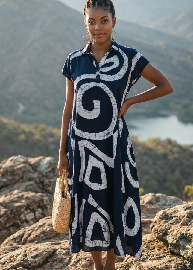 Geometric Black Dress