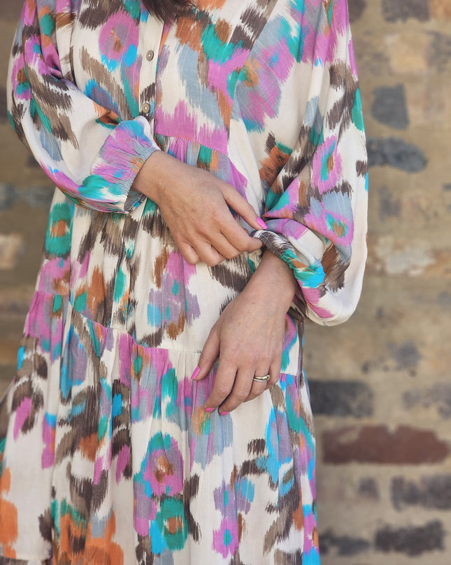 Sally Maxi Warp Floral Dress