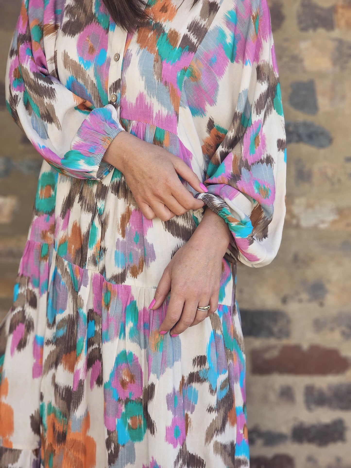 Sally Maxi Warp Floral Dress