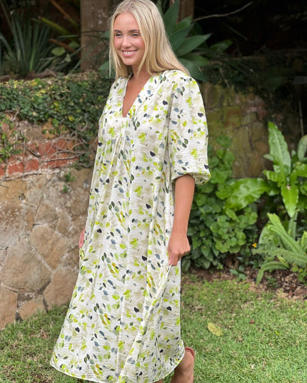 Lisa in Bloom - Green Floral