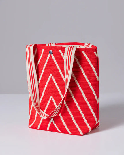 Woven Handbag Crimson
