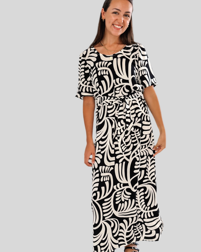 Leah Geometric Maxi Dress