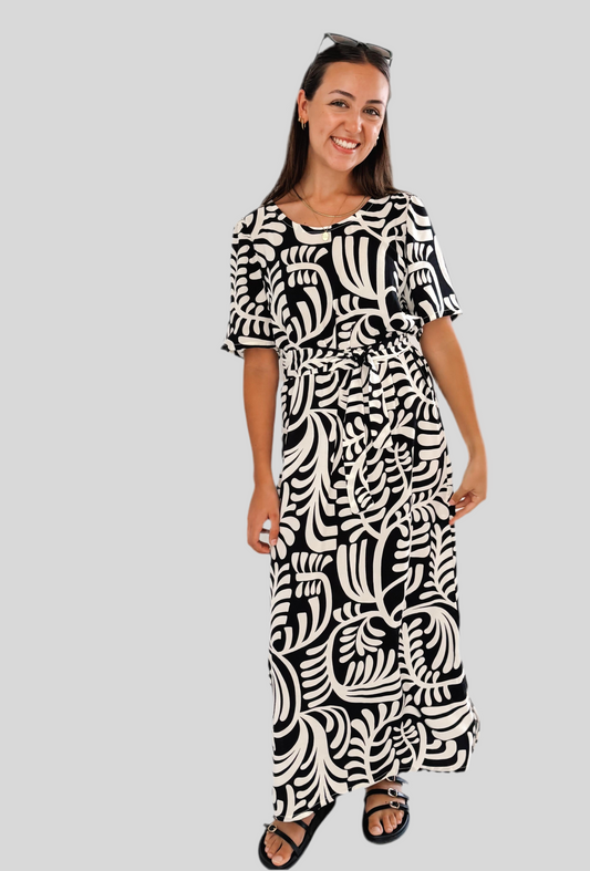 Leah Geometric Maxi Dress