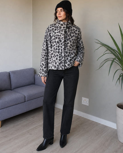Fleece Jacket - Leopard