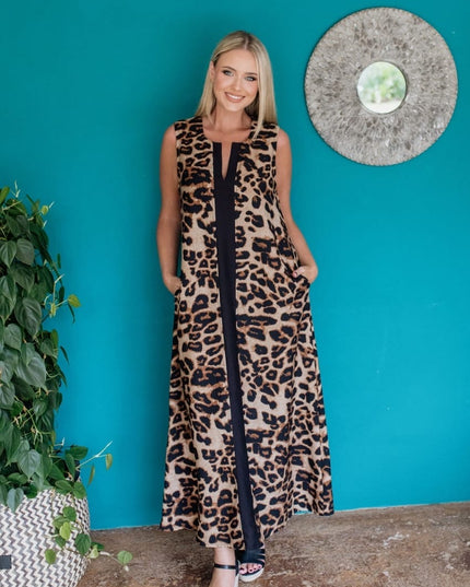 Capri Leopard Maxi Dress
