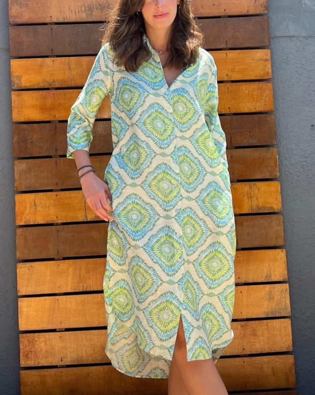 Raindrop Shirt Dress