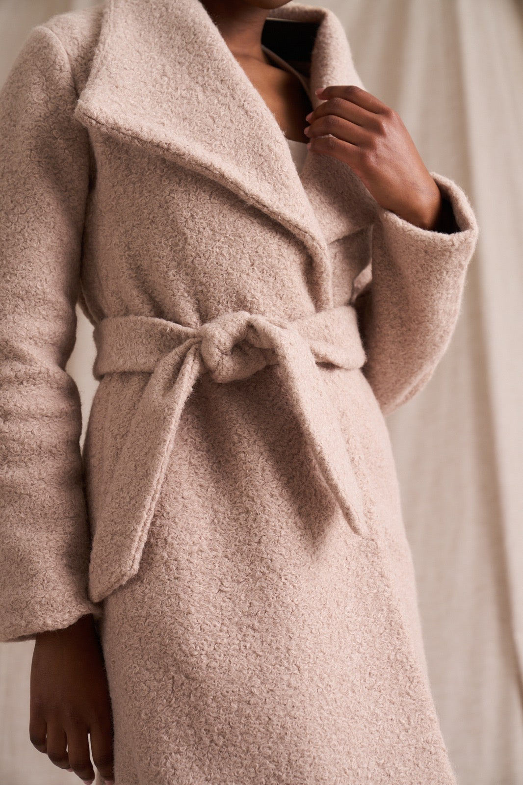 Boiled Wool Coat - Mink