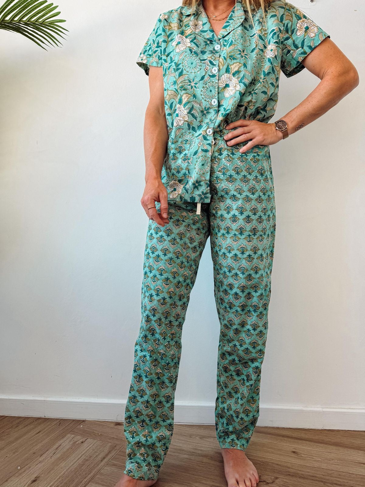 Short Sleeve Indian Cotton Pjs