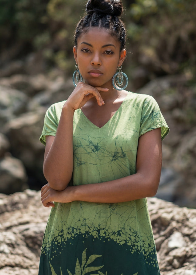 Batik Green Dress