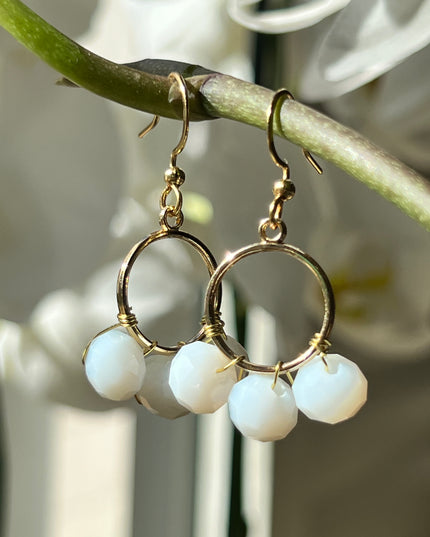 Bohemian White Earrings