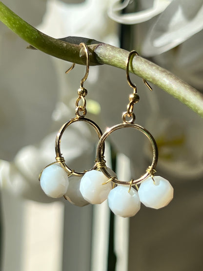 Bohemian White Earrings