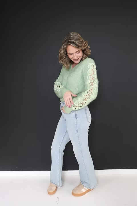 Lime Lace Knit