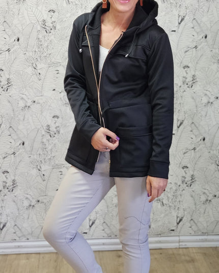 Anika Mini Hoodie - Soft Shell Black